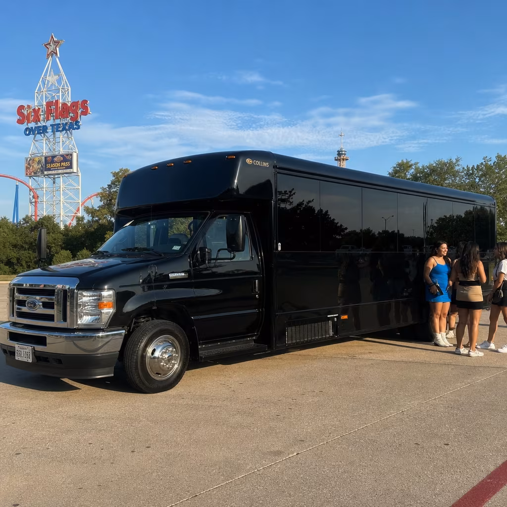 Rent a Bus to Six Flags Over Texas