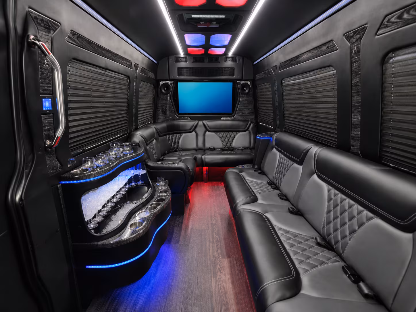 Grand Prairie Airport Shuttle & Transportation party bus exterior