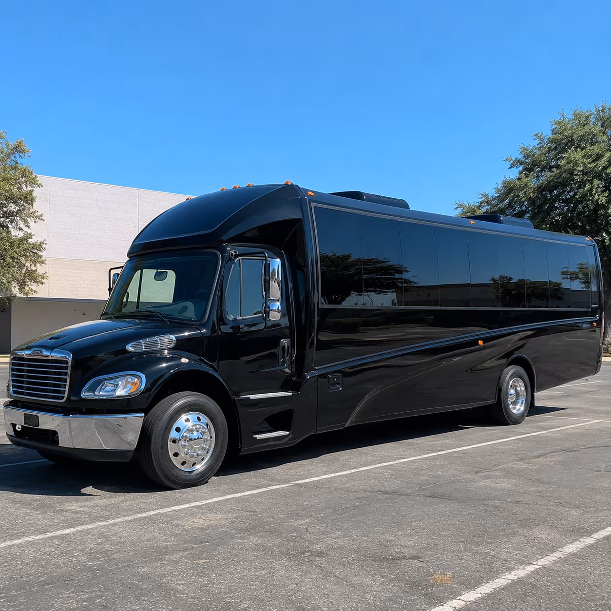 Grand Prairie Corporate Transportation party bus exterior
