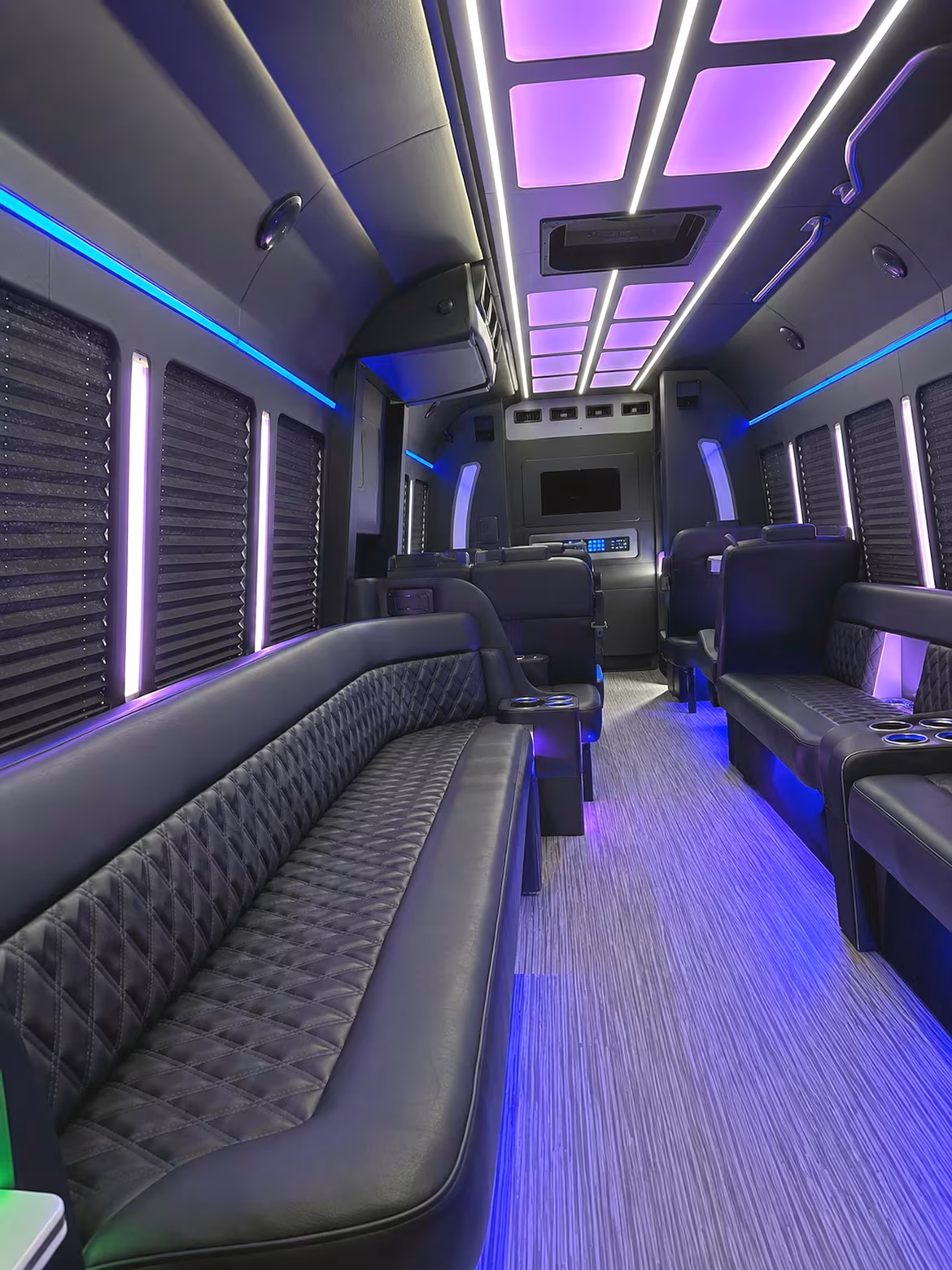 Grand Prairie Private Event Transportation party bus interior