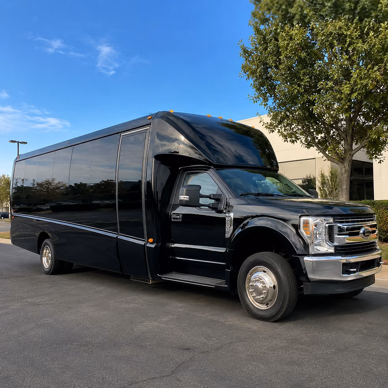 Grand Prairie School Event Transportation party bus exterior