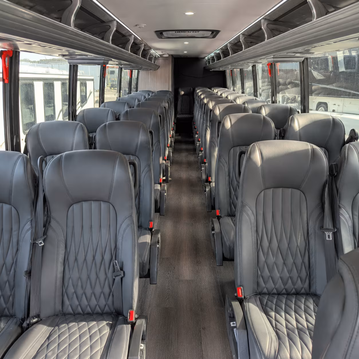 Grand Prairie School Event Transportation party bus interior