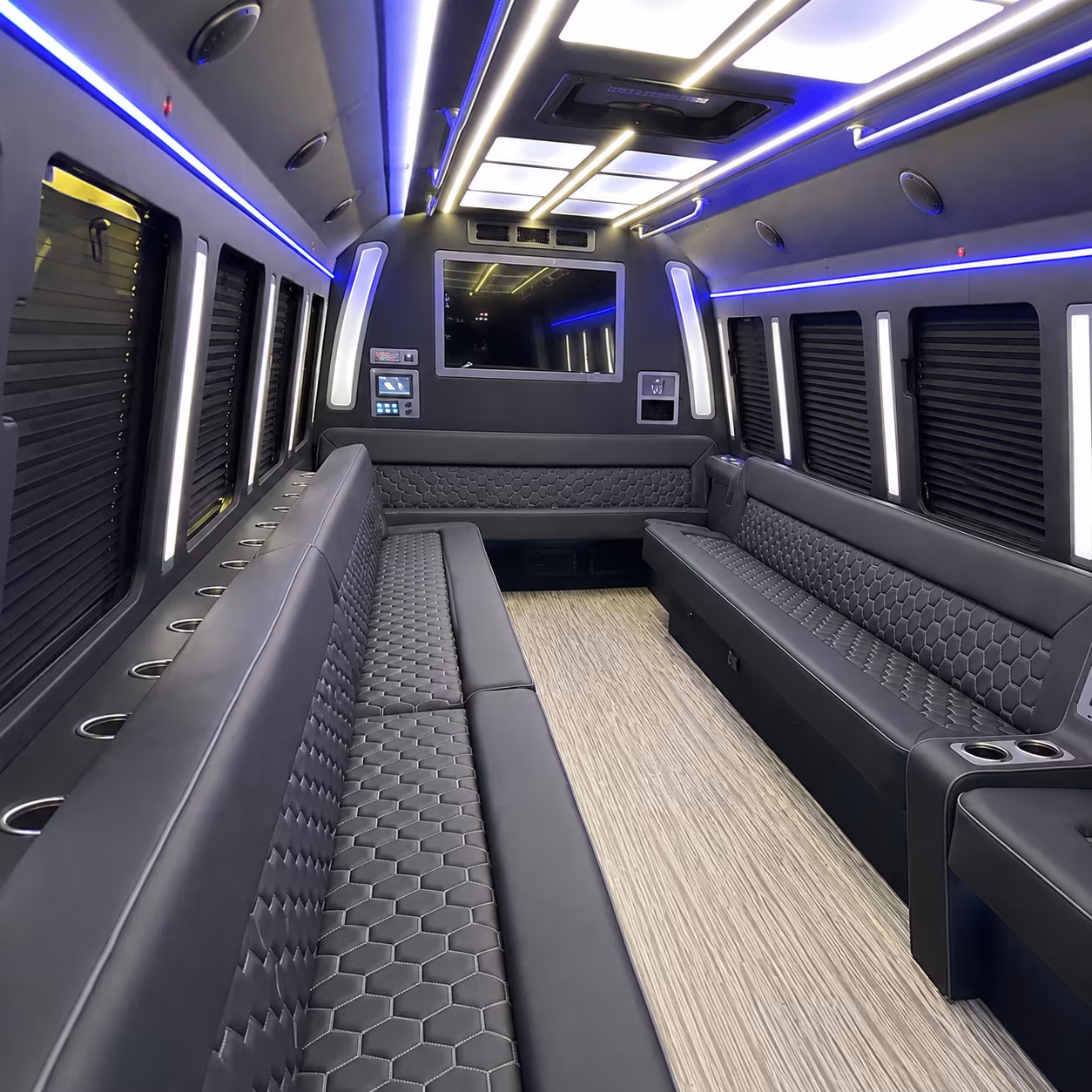 Grand Prairie Sporting Event Transportation party bus exterior