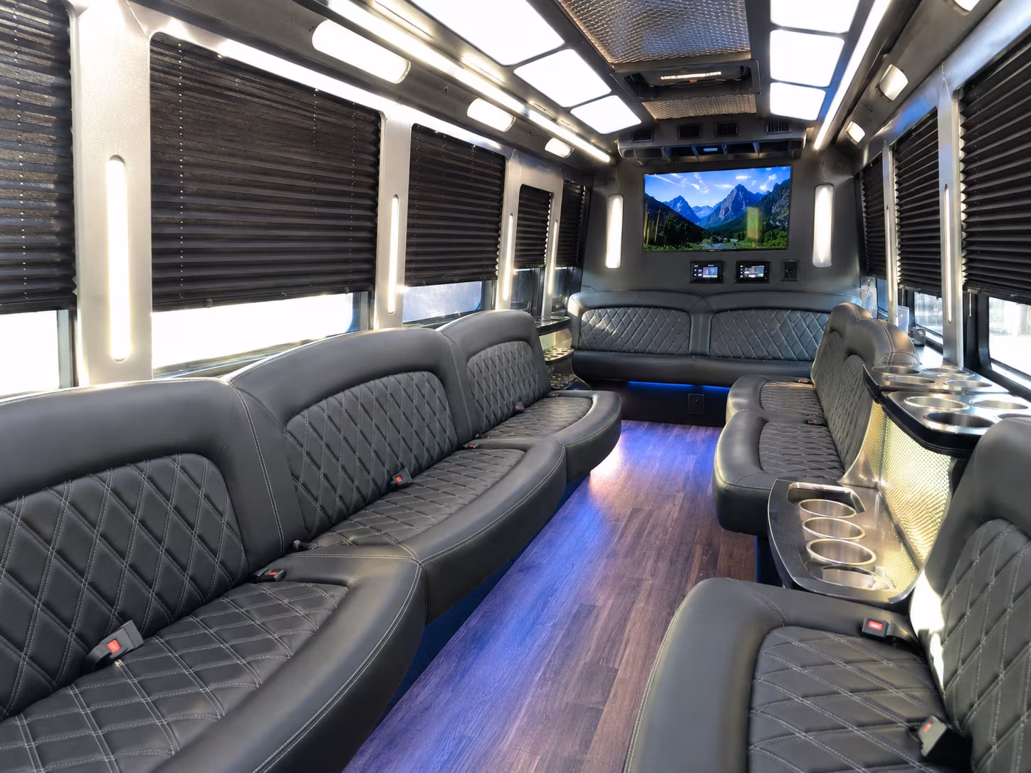 Grand Prairie Sporting Event Transportation party bus exterior