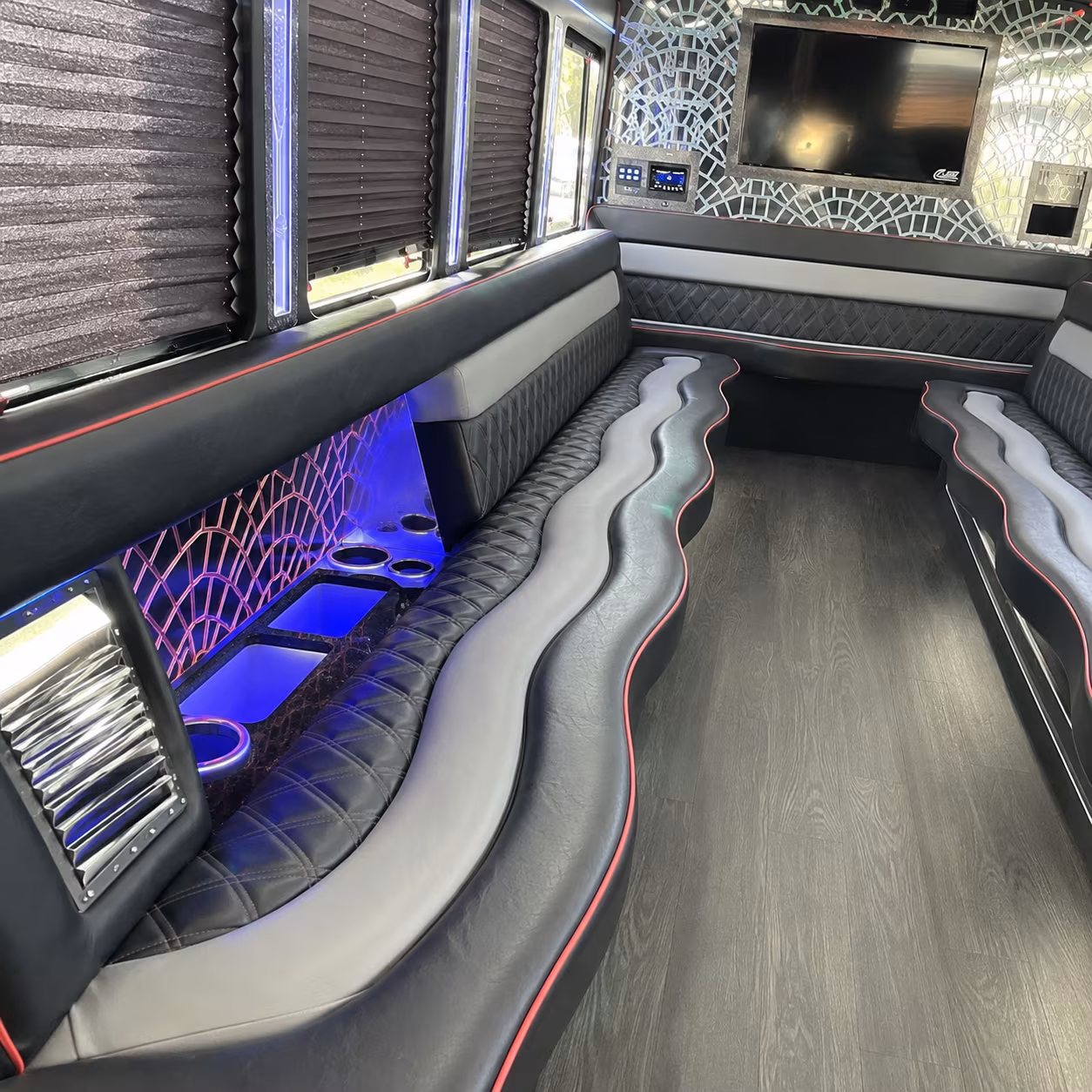 Grand Prairie Wedding Transportation party bus exterior