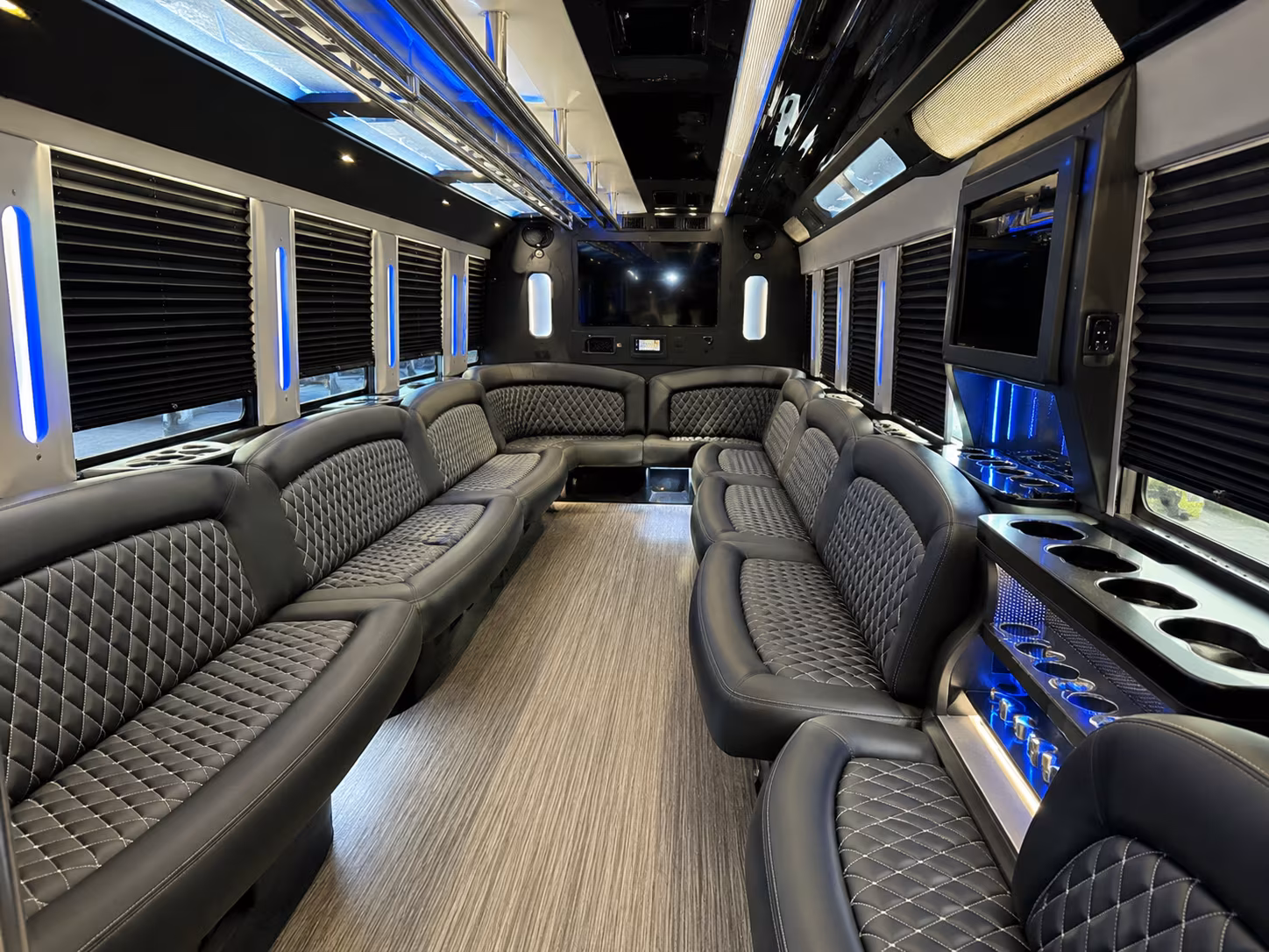 Grand Prairie Winery Tour & Pub Crawl Transportation party bus interior