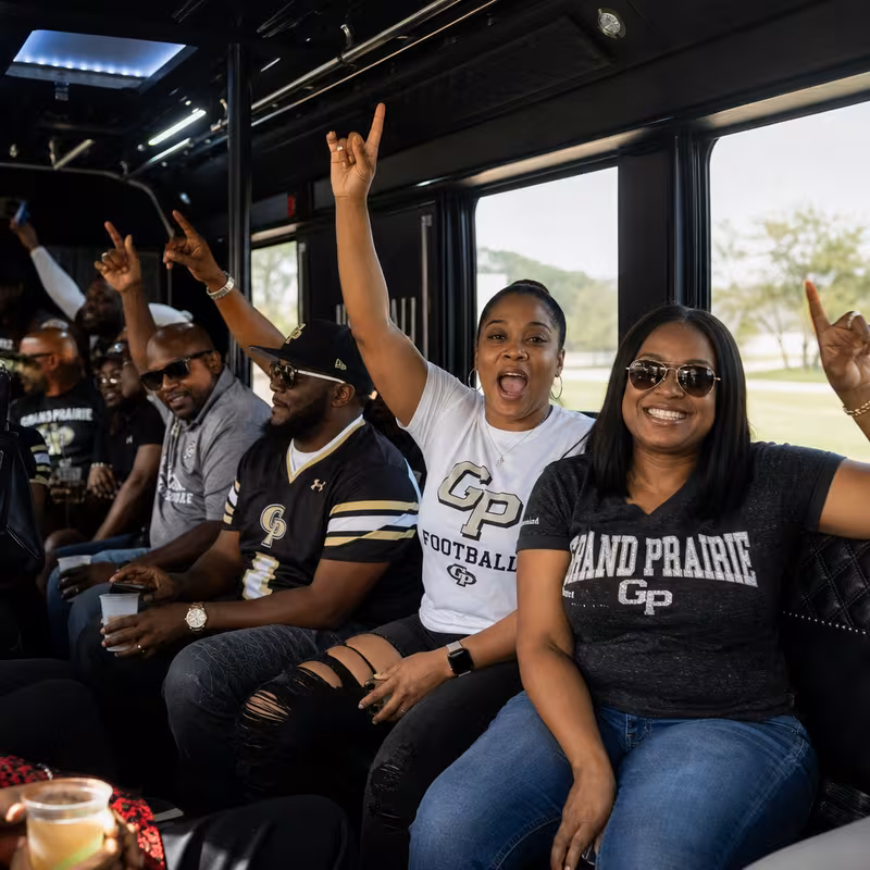 Grand Prairie Sporting Event Transportation fleet vehicle