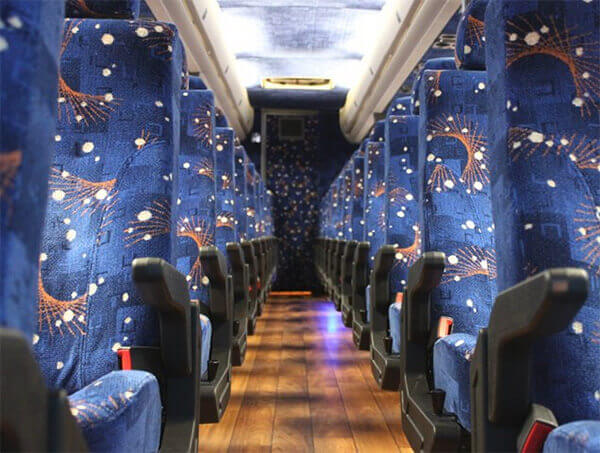 Mesquite 50 passenger Charter Bus Interior