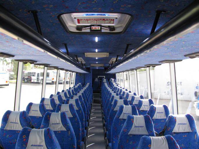 Richardson 56 Passenger Charter Bus Interior