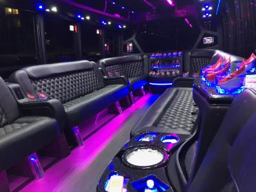 Allen 15 Passenger Party Bus Interior