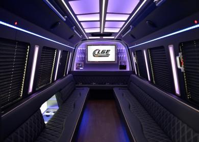 Allen 18 Passenger Limo Bus Interior