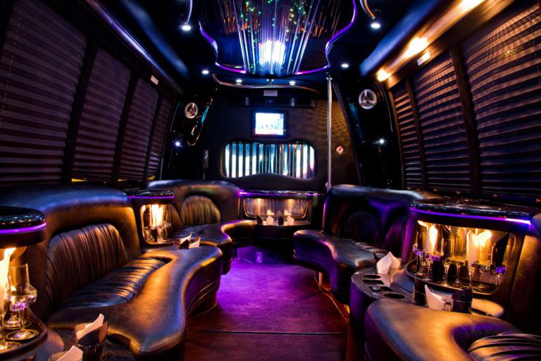 Grand Prairie 22 Passenger Party Bus Interior