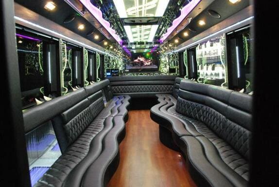 Flower Mound 25 Passenger Limo bus Interior