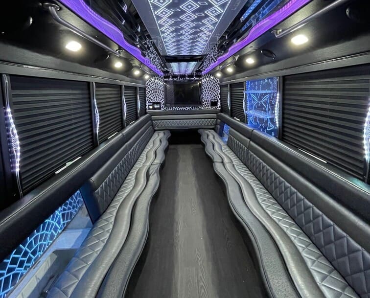 Grand Prairie 30 Passenger Party Bus White Interior