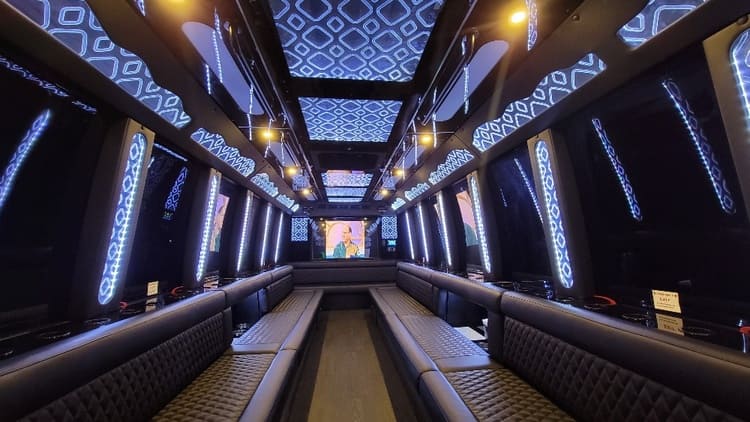 Mesquite 40 Passenger Limo Bus Interior