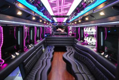 Allen 50 Passenger Party Bus Interior